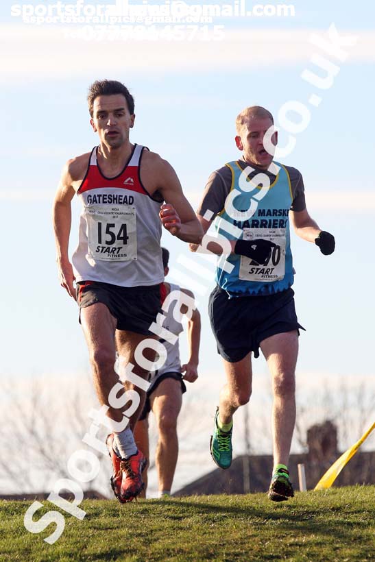 Senior mens North Eastern Cross Country, Redcar. Photo:  David T. Hewitson/Sports for All Pics
